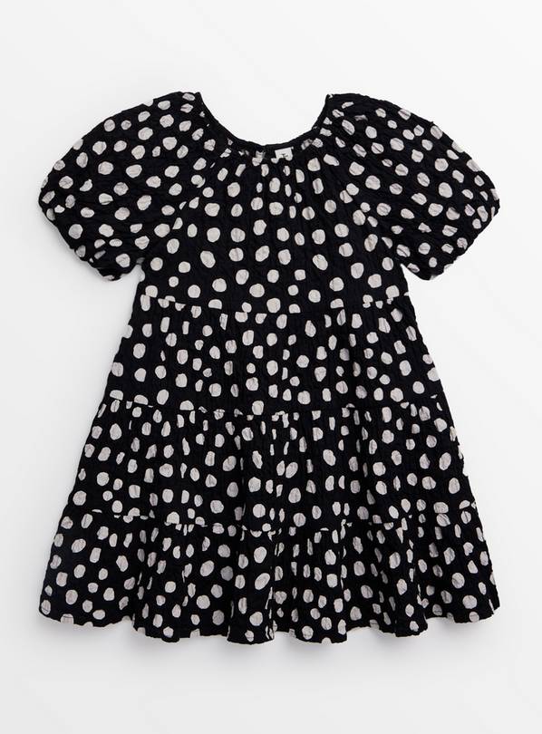 Black Polka Dot Print Woven Dress 8 years